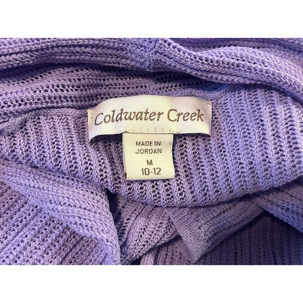 Coldwater Creek NEW Open Front Cardi Purple Women's Medium 10/12 Spring Easter